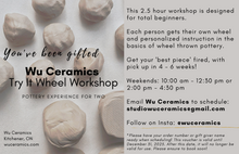 Load image into Gallery viewer, Gift Certificate - Wheel Workshop for Two!